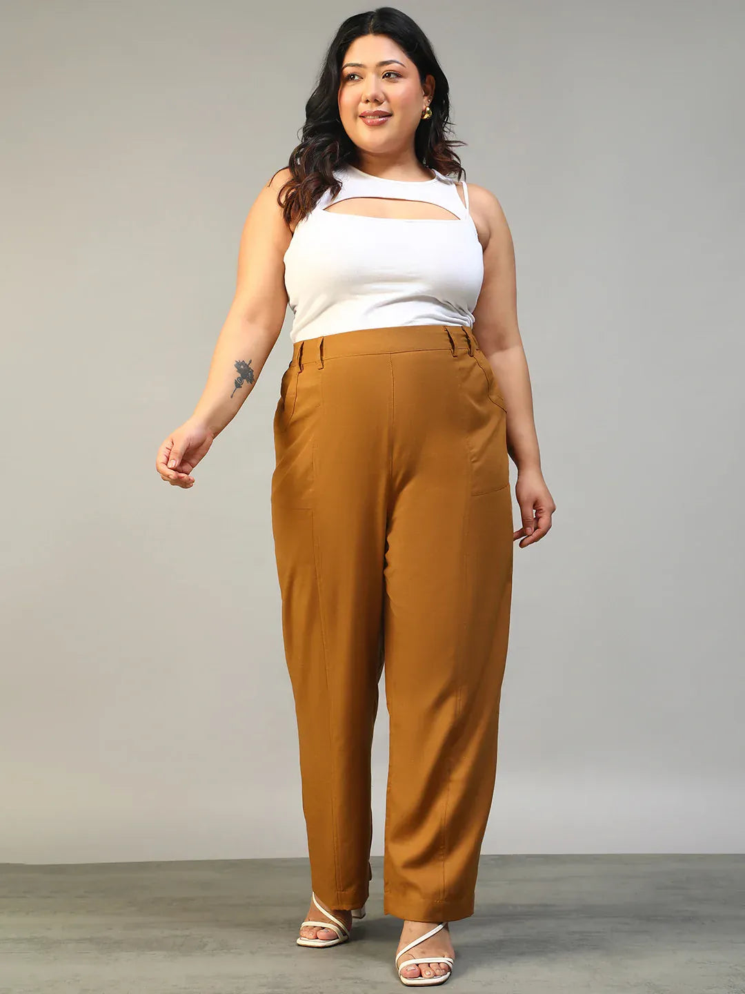 Plus Size Mustard Pant