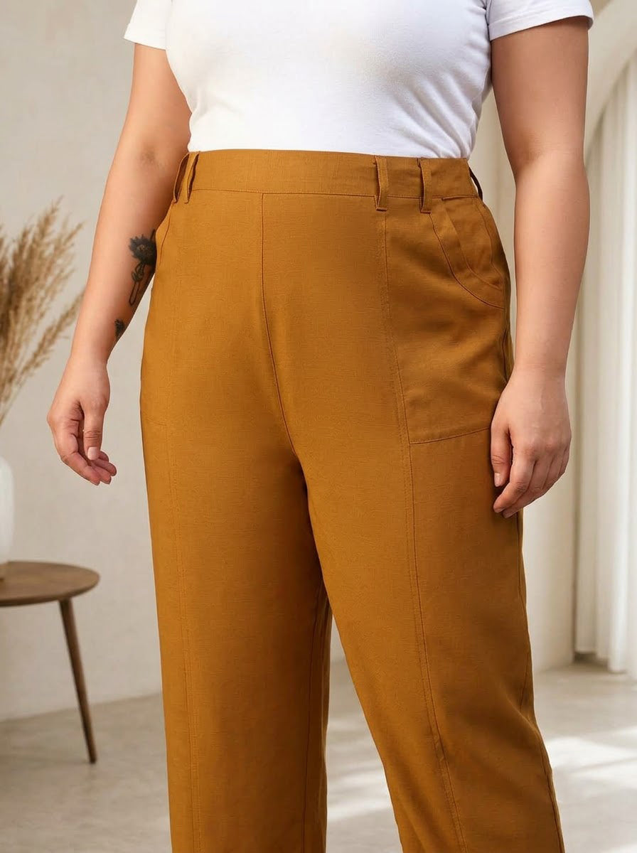Plus Size Mustard Pant