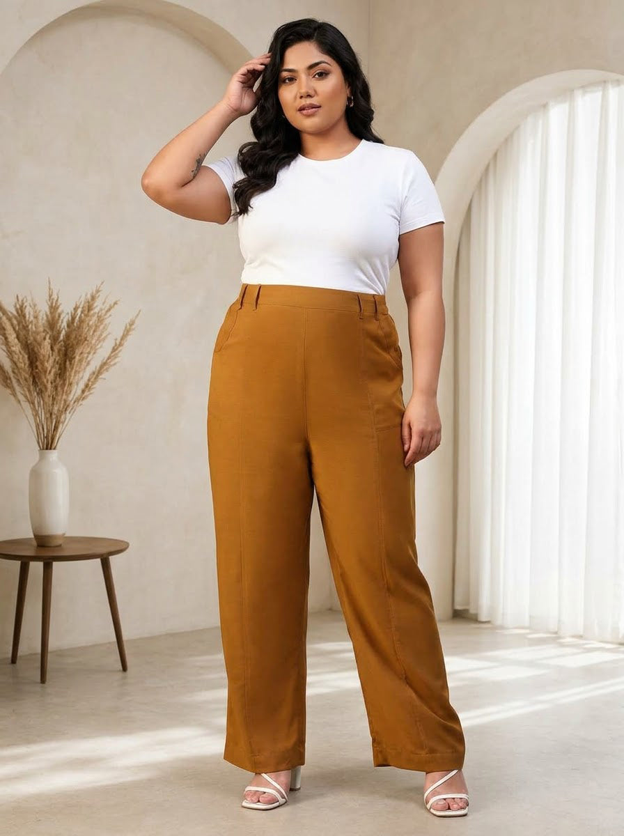 Plus Size Mustard Pant
