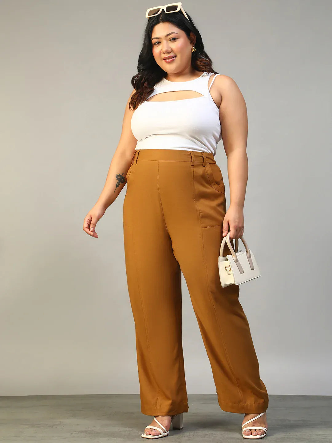 Plus Size Mustard Pant