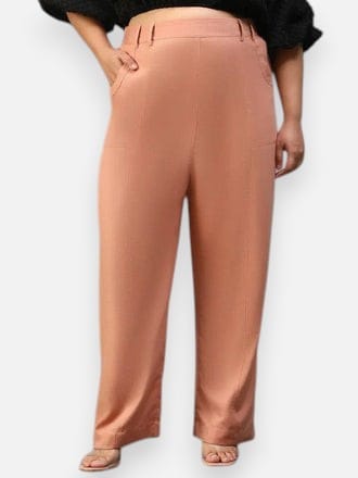 Plus Size Peach Color Pant