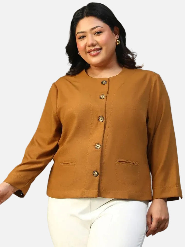 Plus Size Mustard Top