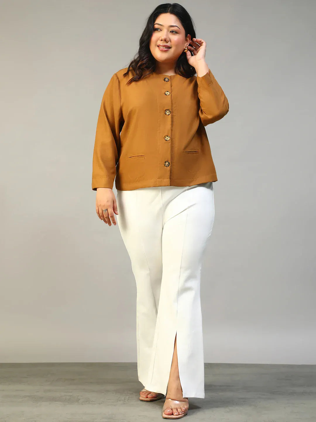 Plus Size Mustard Top