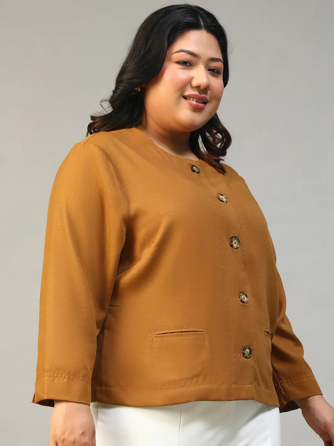 Plus Size Mustard Top