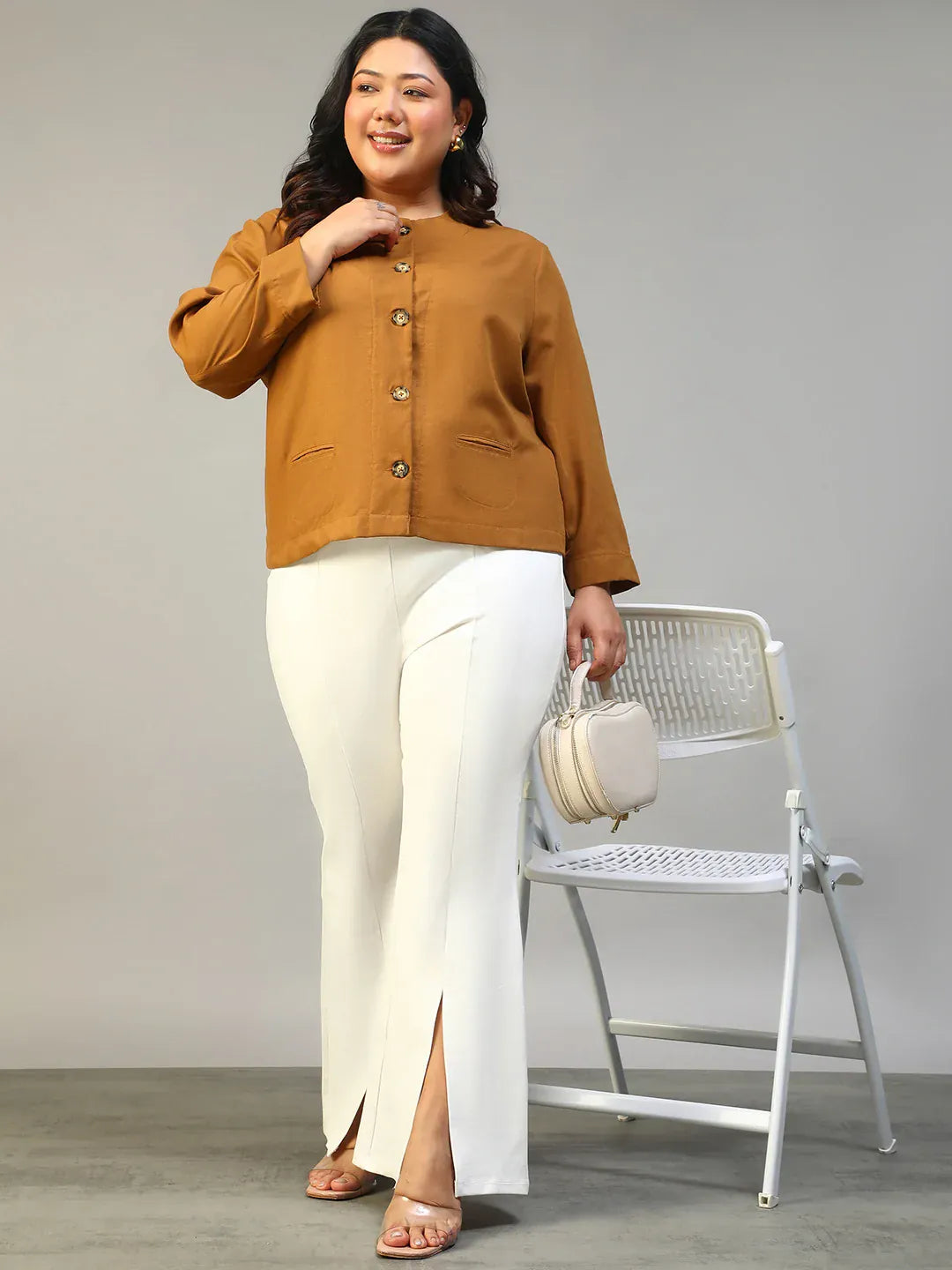 Plus Size Mustard Top
