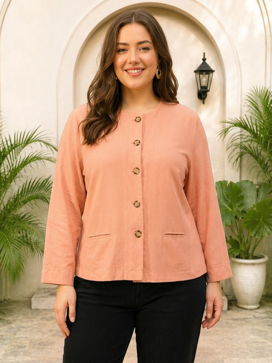 Plus Size Peach Top