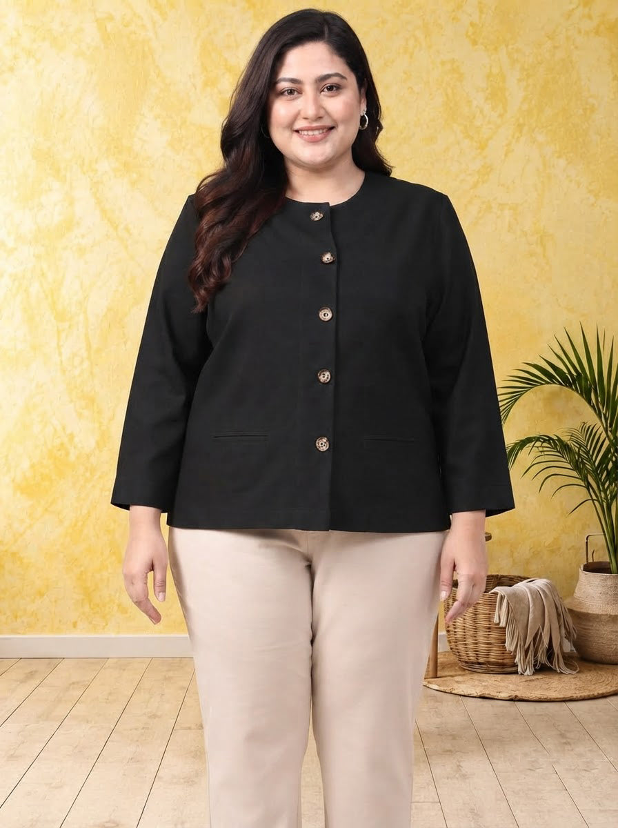 Plus Size Black Top