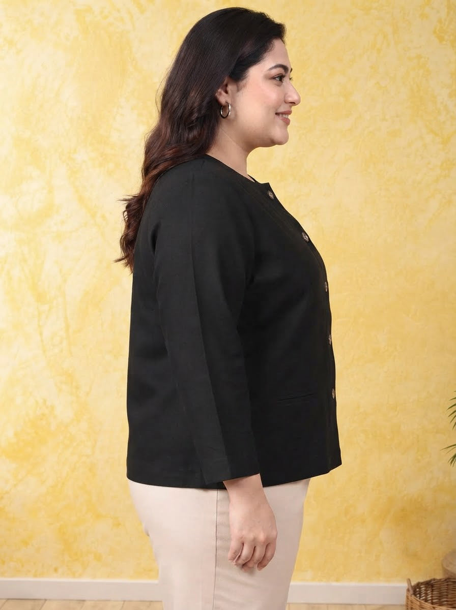 Plus Size Black Top
