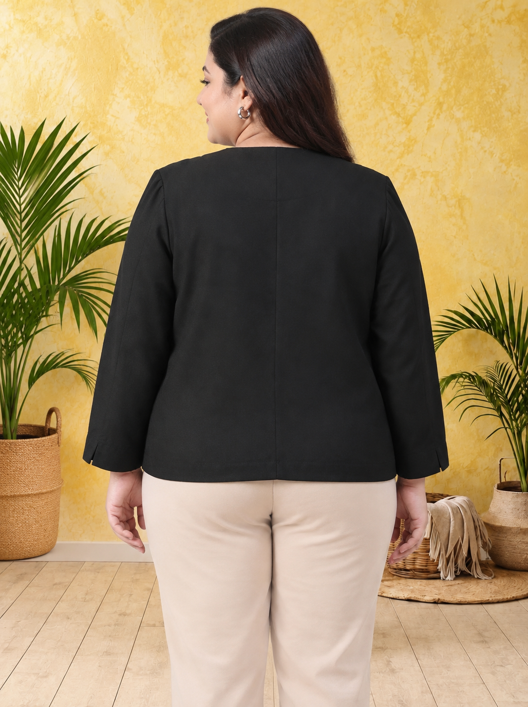 Plus Size Black Top