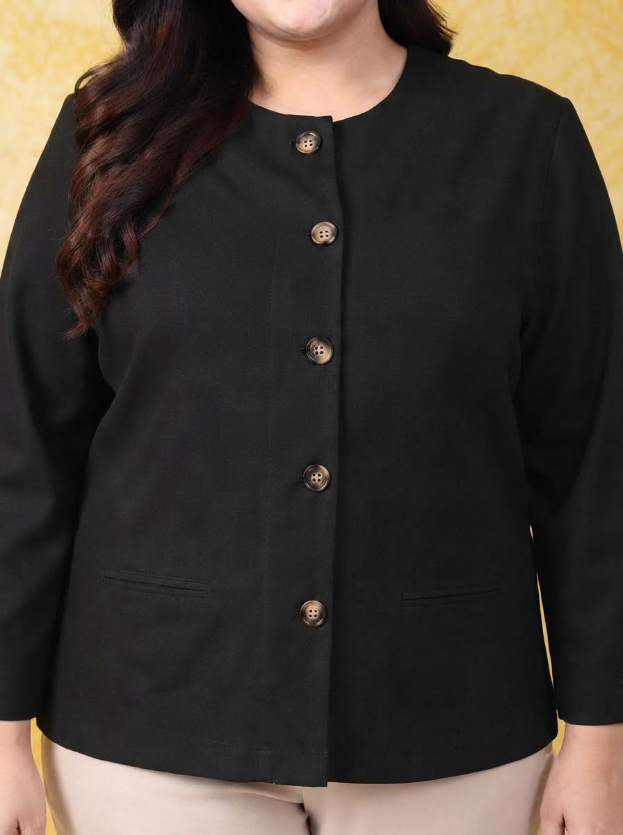 Plus Size Black Top