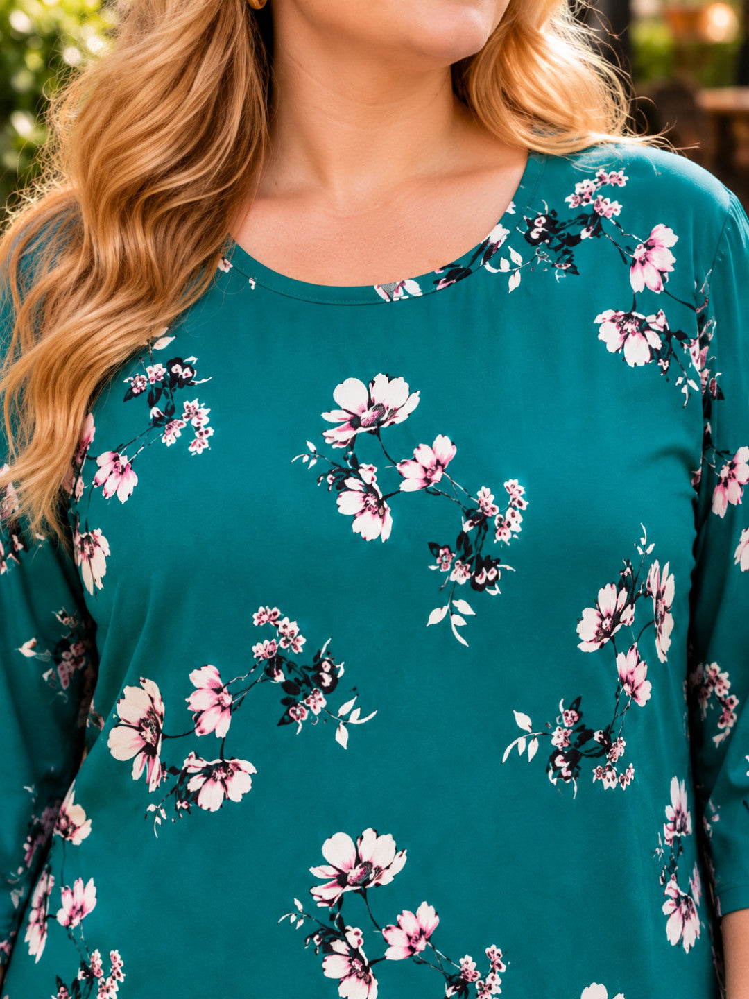 Plus Size Green Floral Print Co-Ord Set by Oxolloxo - image 4