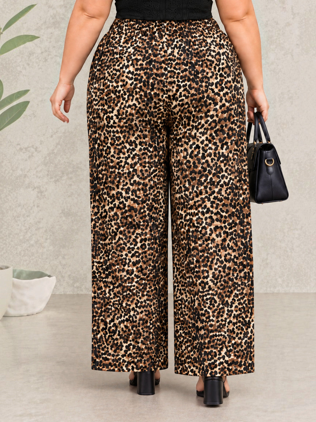 Plus Size Animal Print Tie Knot Trousers by Oxolloxo - image 3