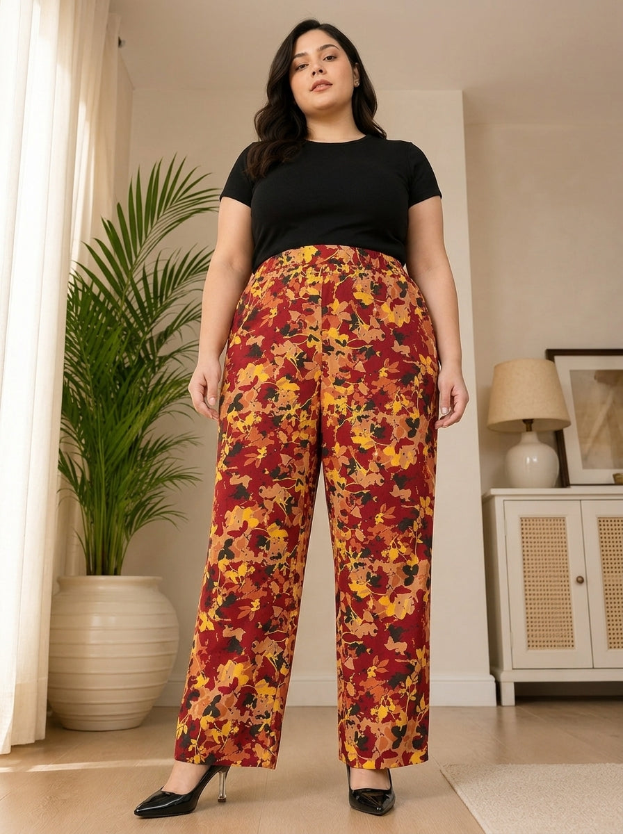 Plus Size Multicolor Pant