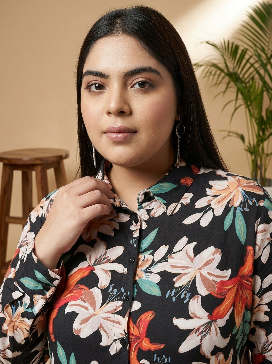Plus Size Multicolor Shirt