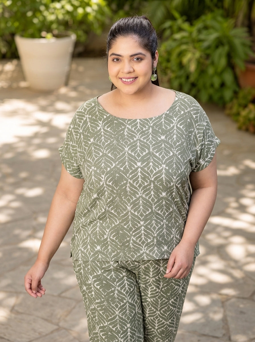 Plus Size Green Top