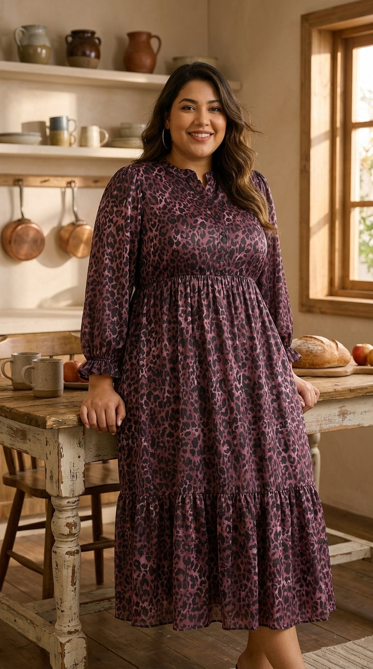 fabulous purple animal satin dress