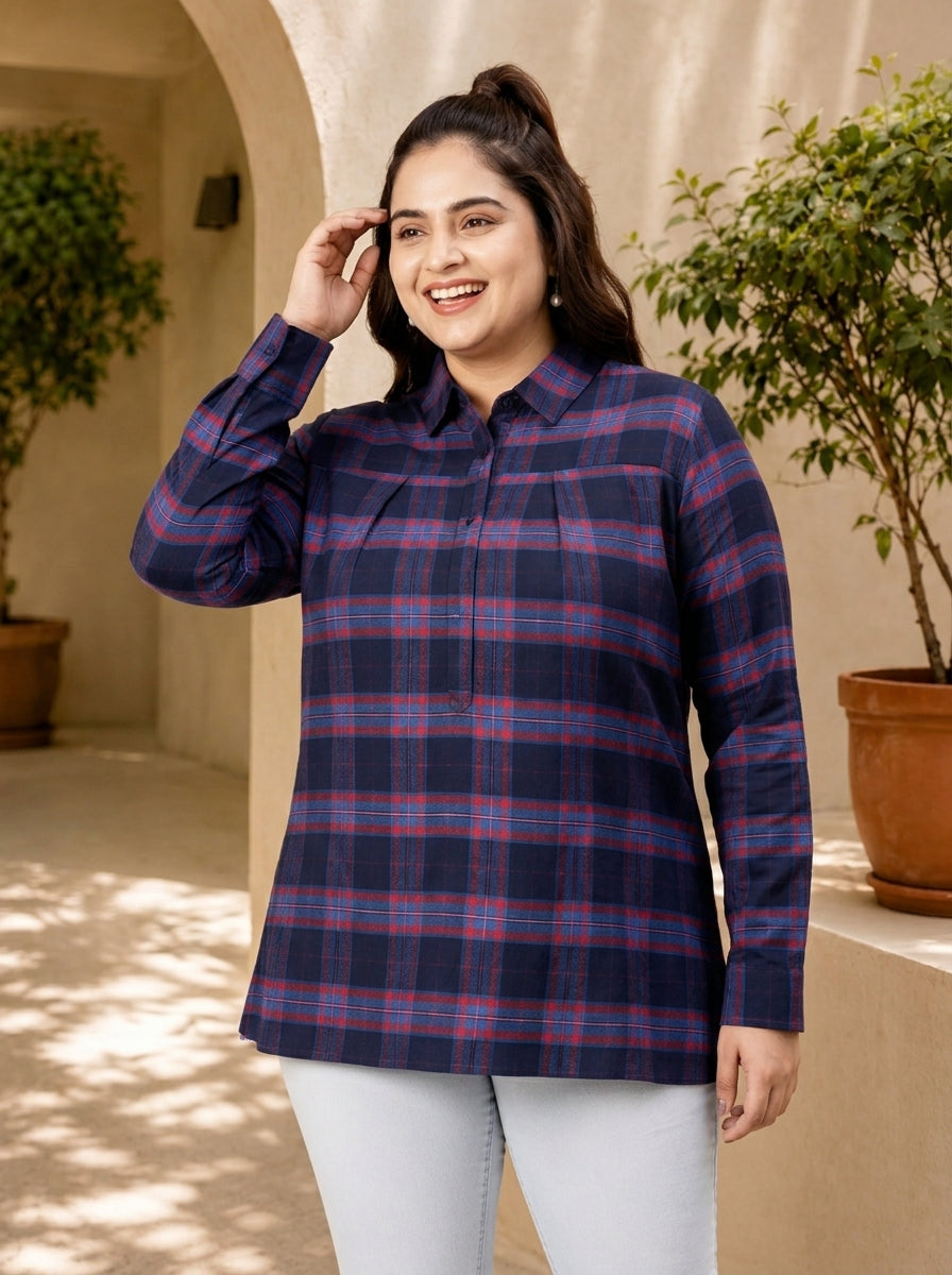 Plus Size Navy Top