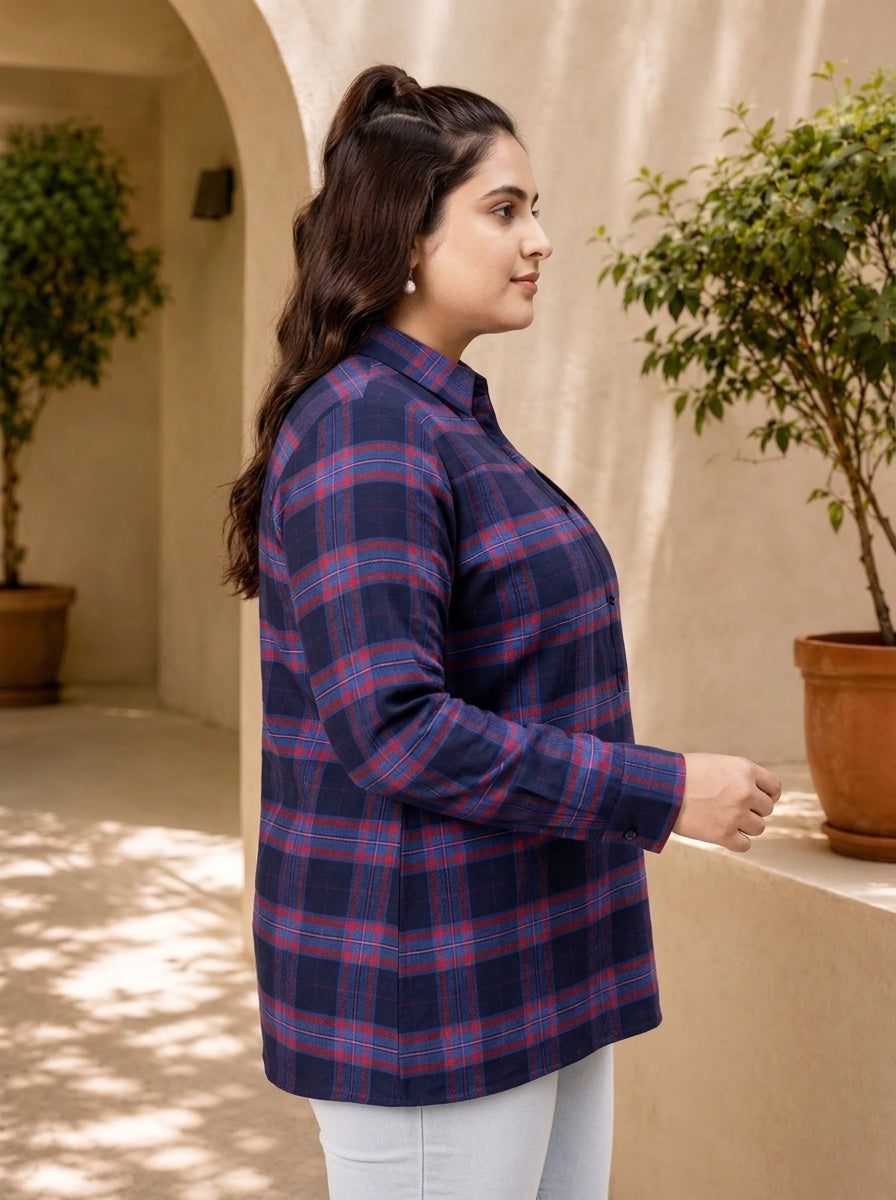Plus Size Navy Top