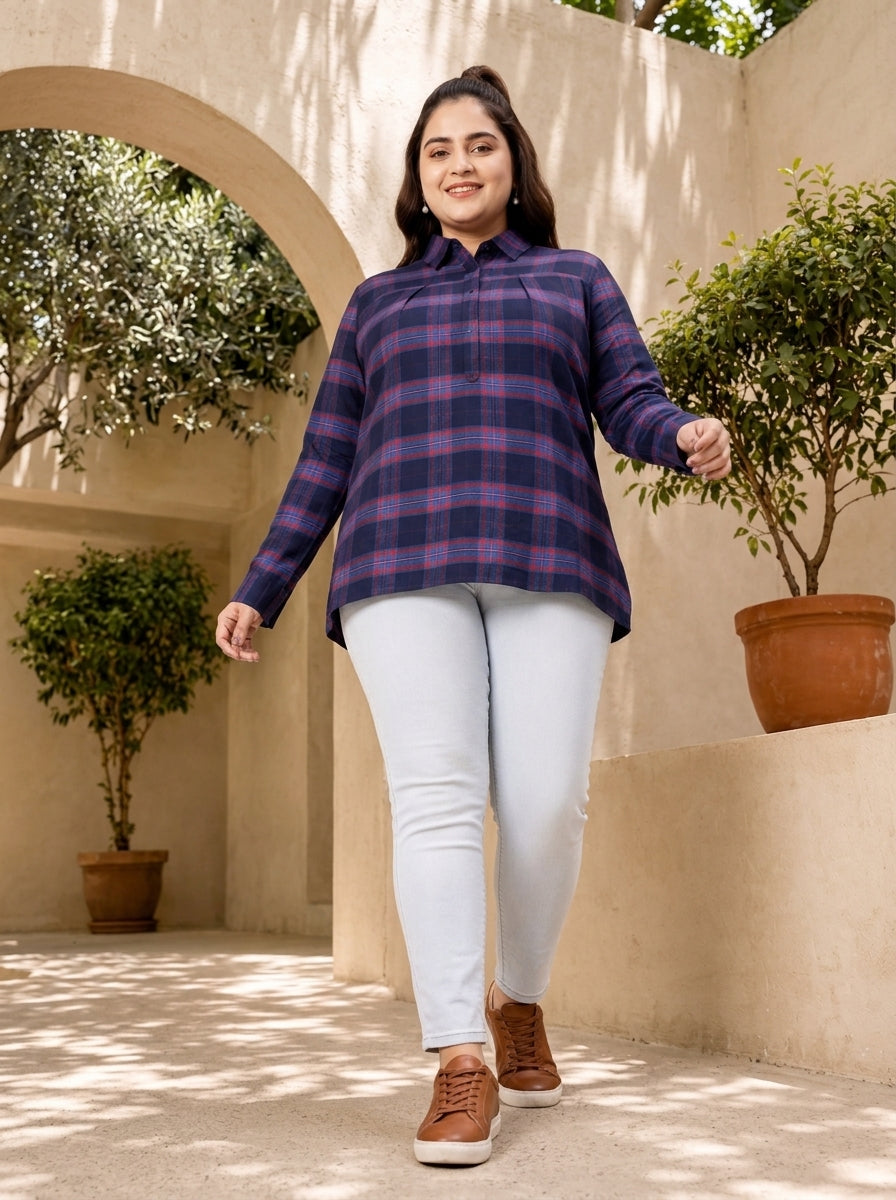 Plus Size Navy Top