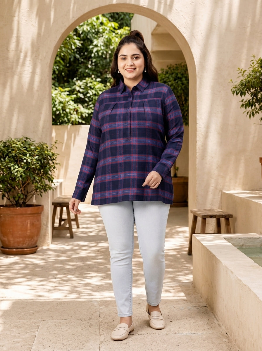 Plus Size Navy Top
