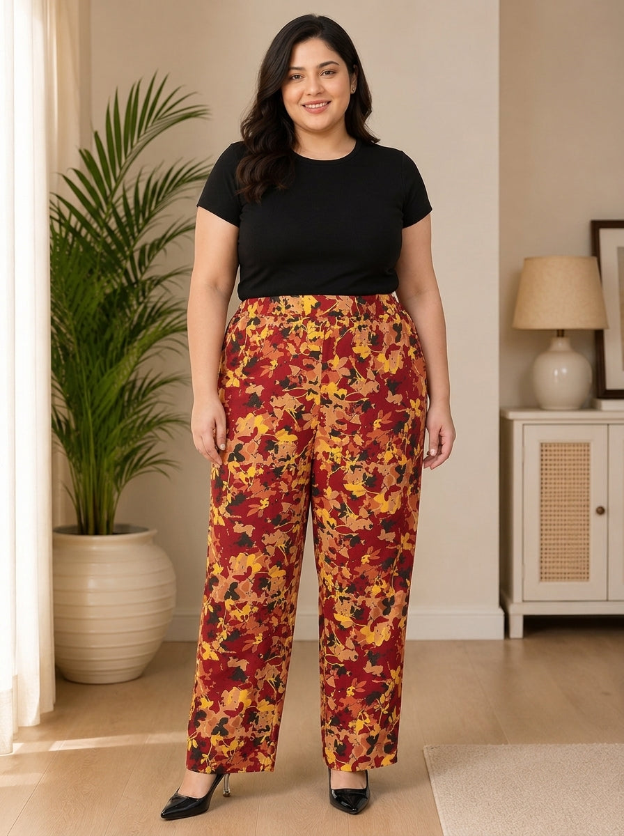 Plus Size Multicolor Pant