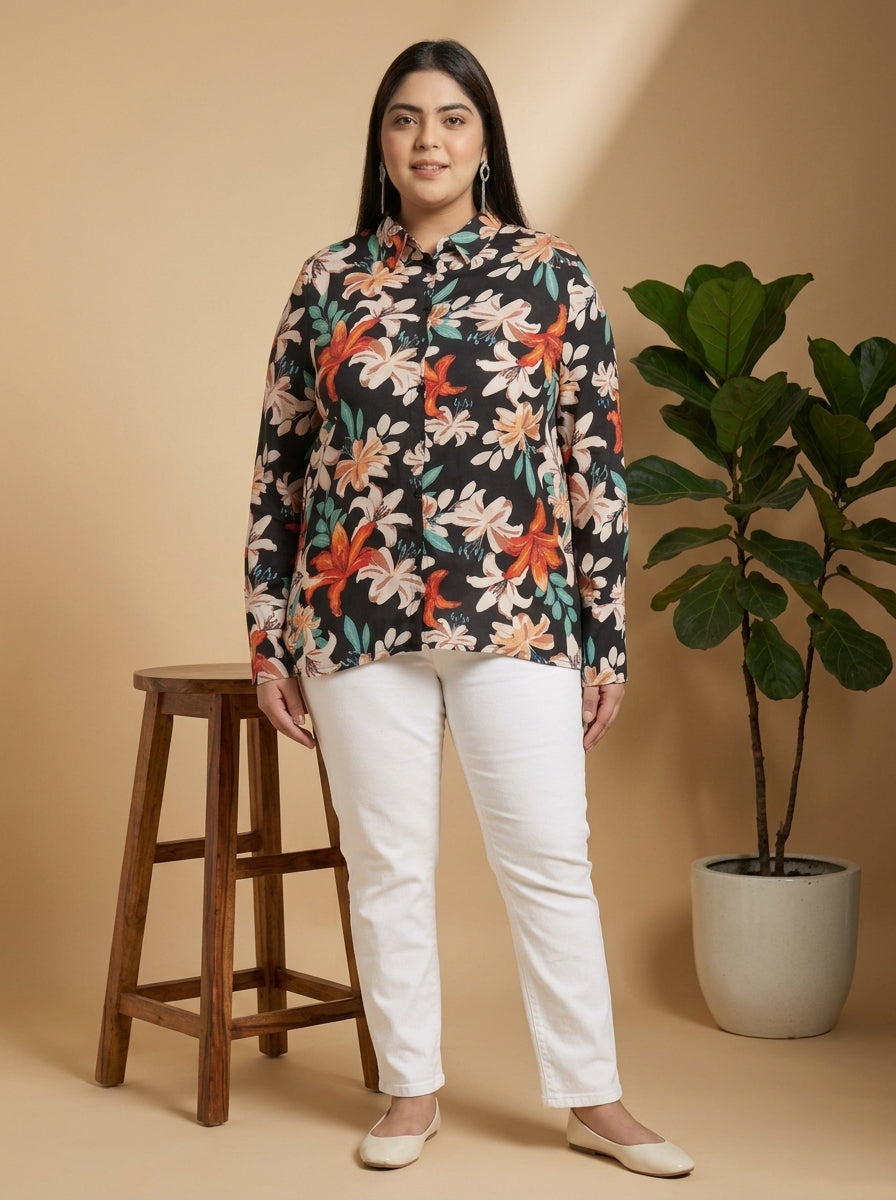 Plus Size Multicolor Shirt