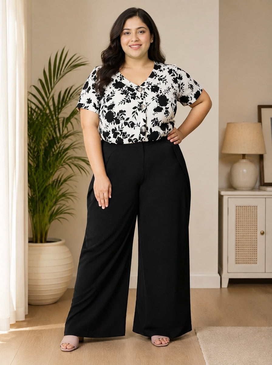 Women Plus Size Straight Pants