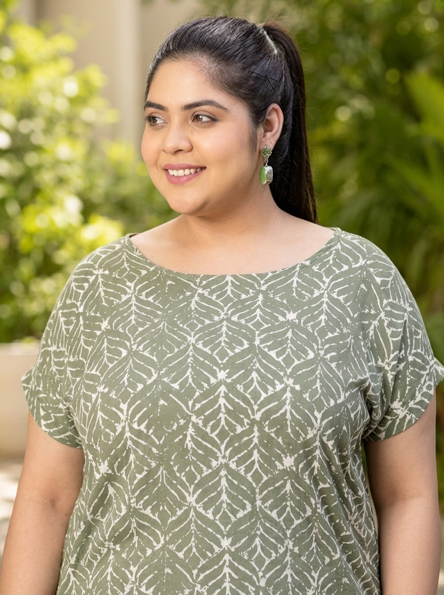 Plus Size Green Top
