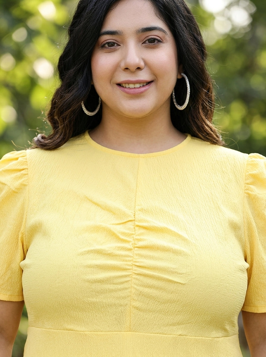 Plus Size Yellow Dress