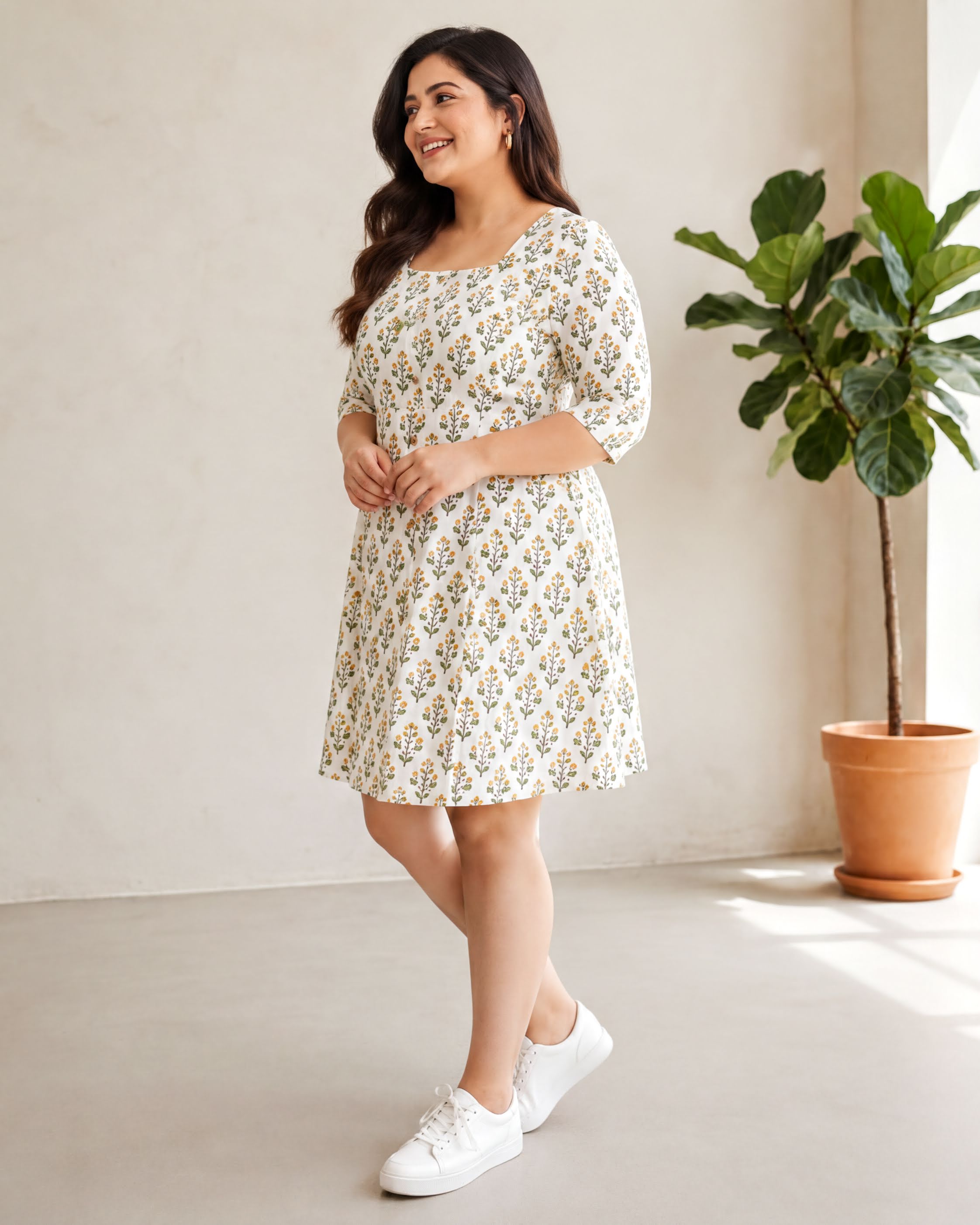 esthetic multicolor floral dress