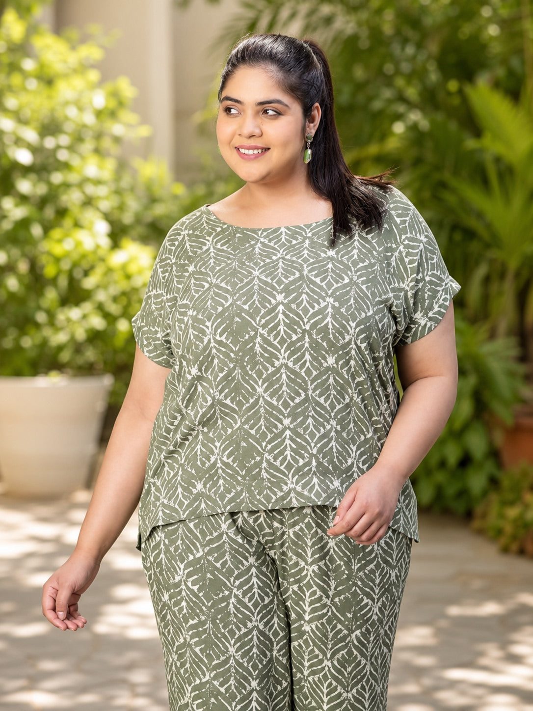 Plus Size Green Top