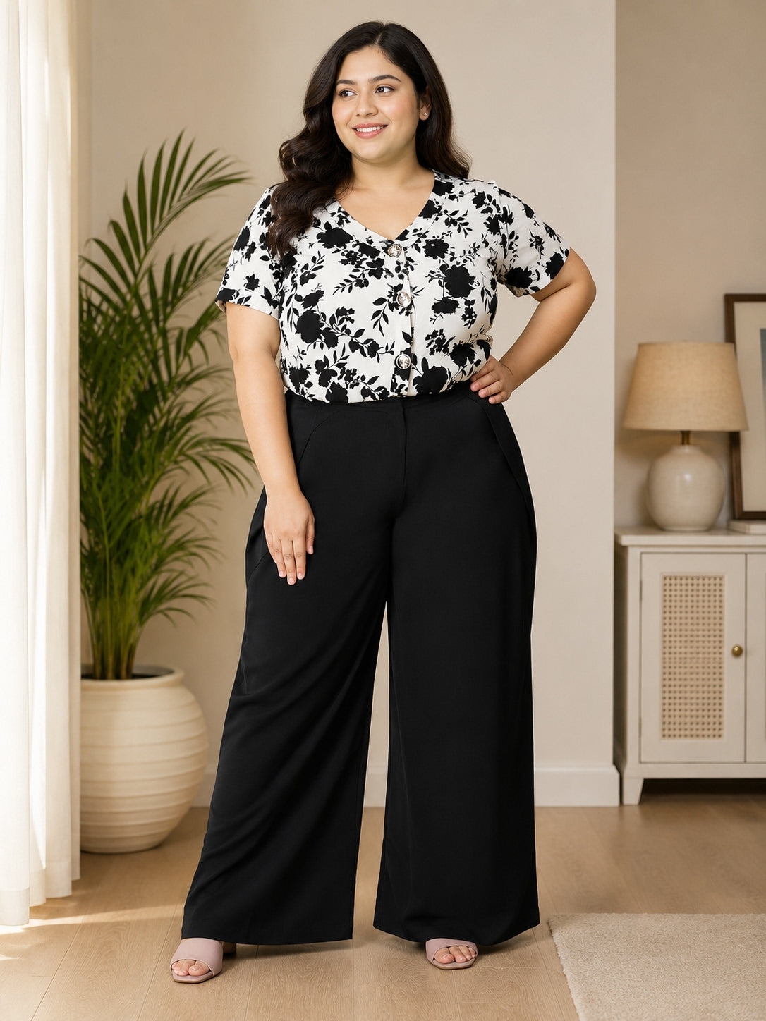 Women Plus Size Straight Pants