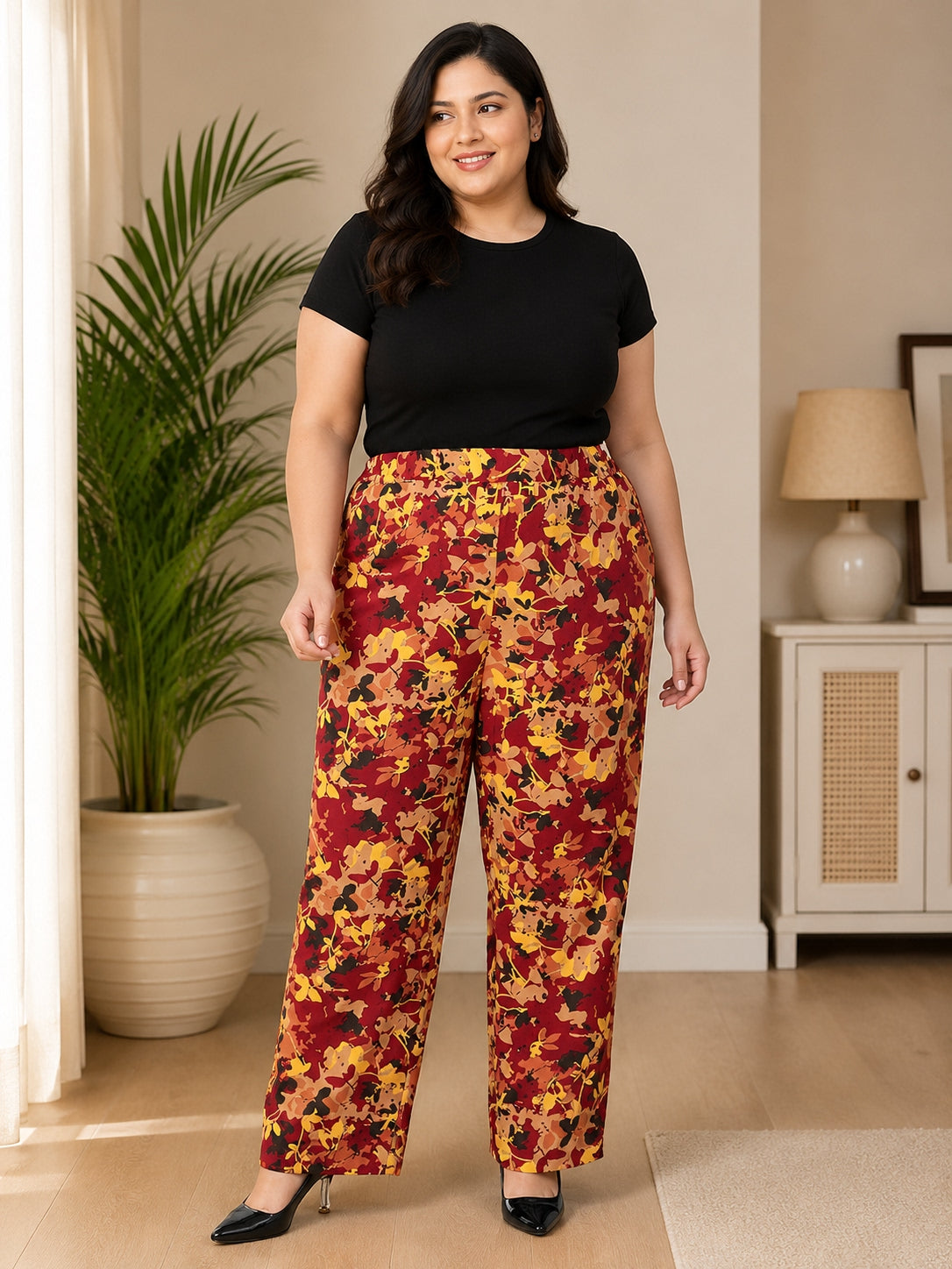 Plus Size Multicolor Pant