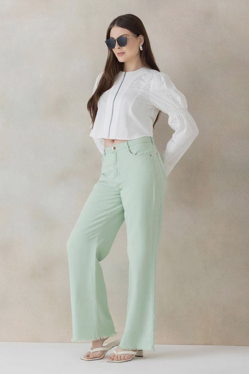 White Cotton Crop Top