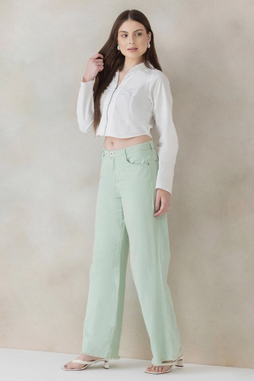 White Cotton Crop Top