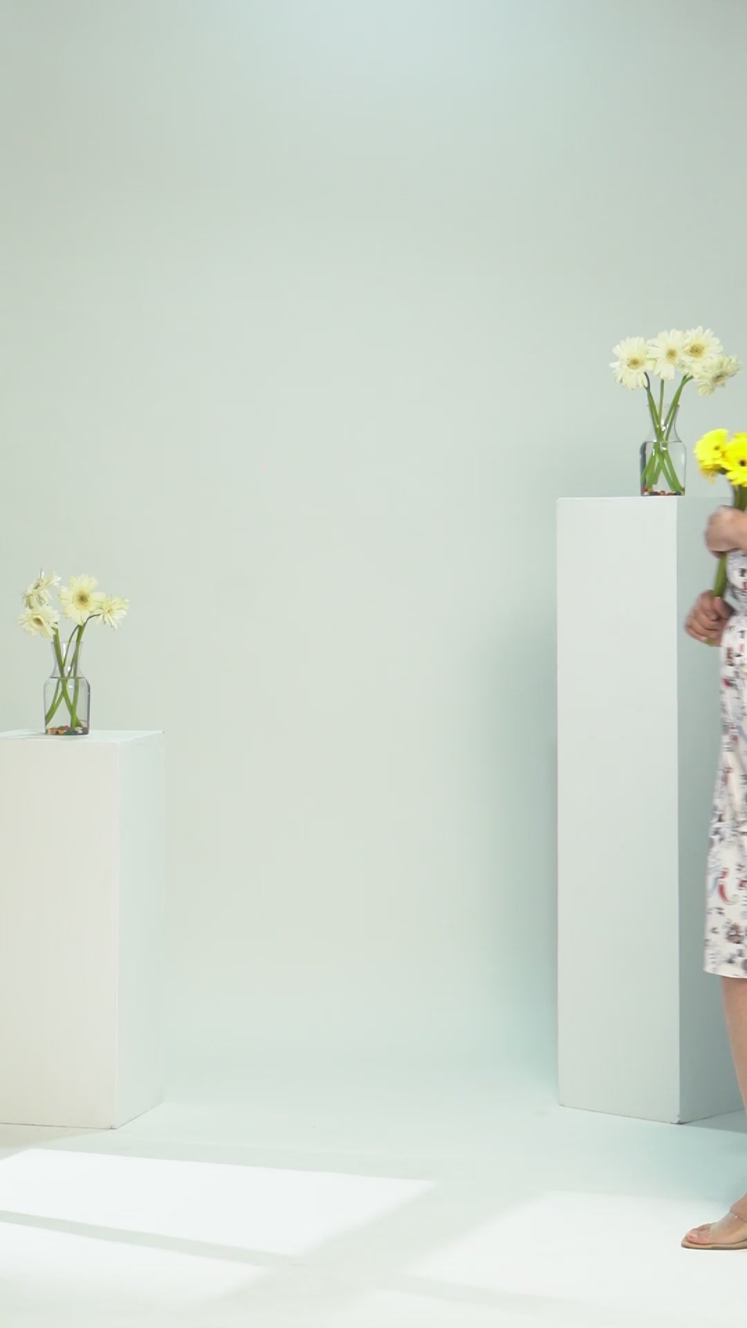 Plus Size White Floral Print Dress