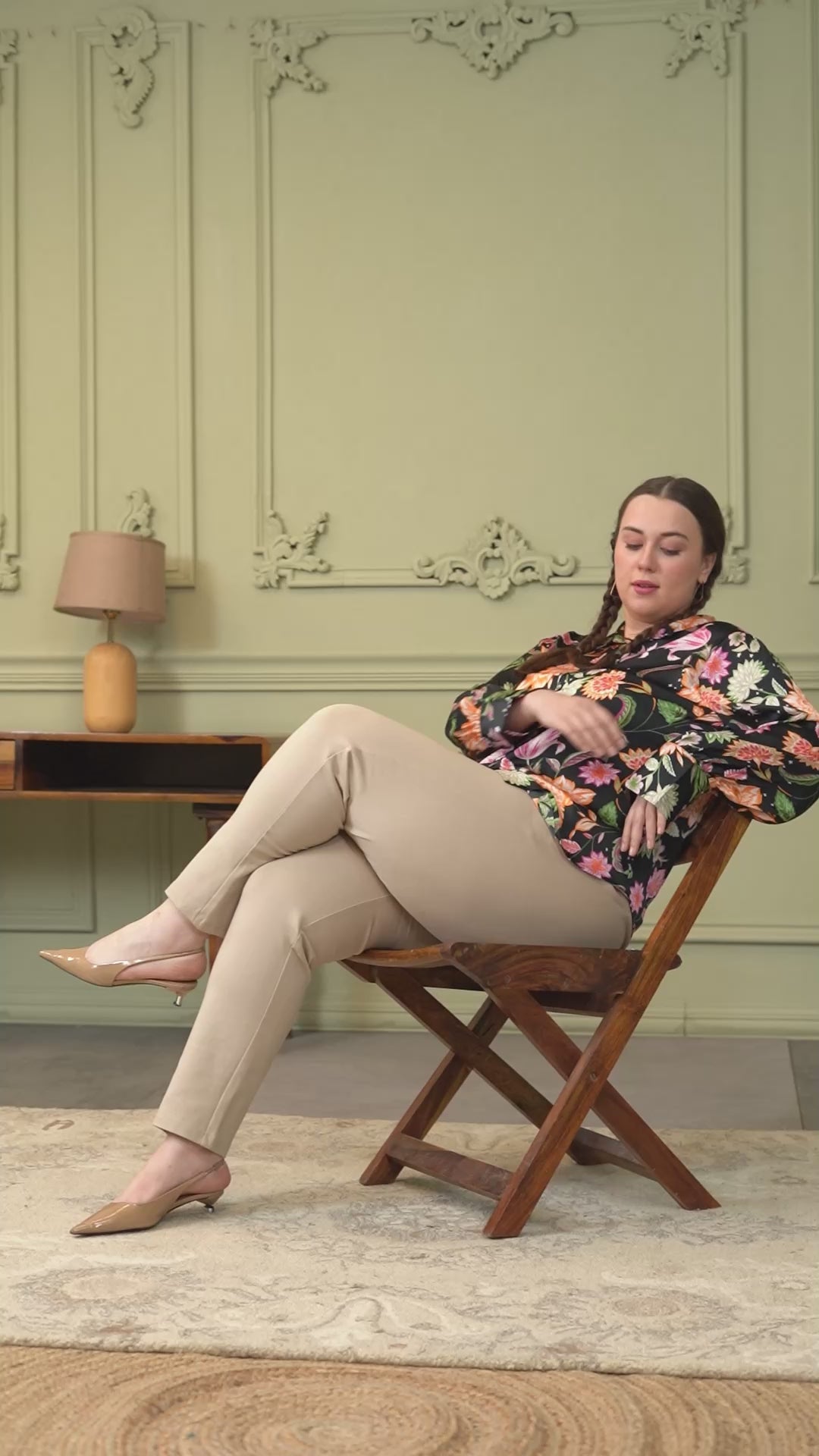Plus Size Black Floral Print Shirt