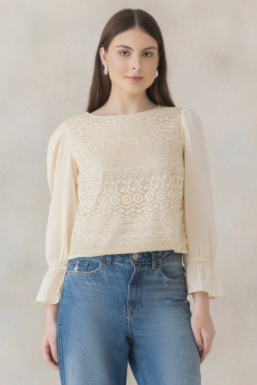 Beige Cotton Top
