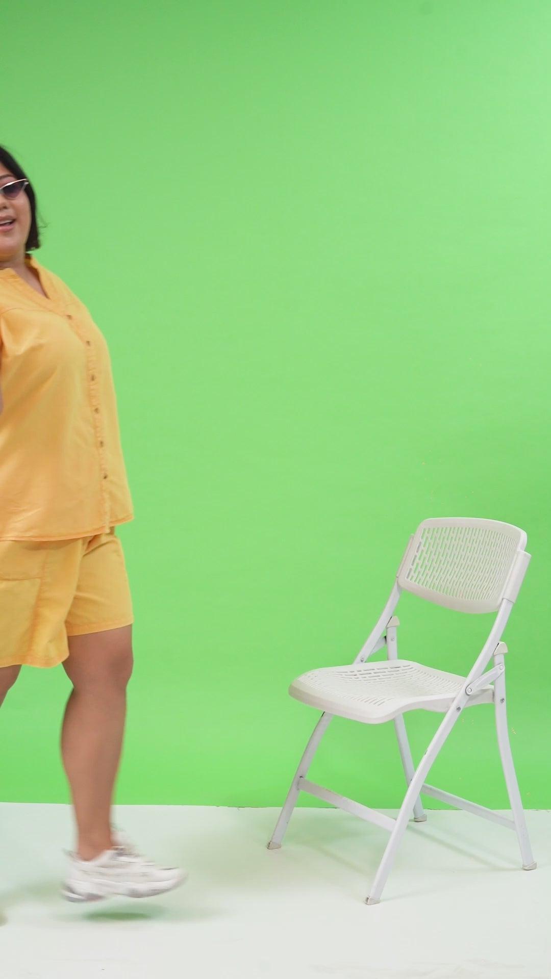 Plus Size Yellow Cotton Short