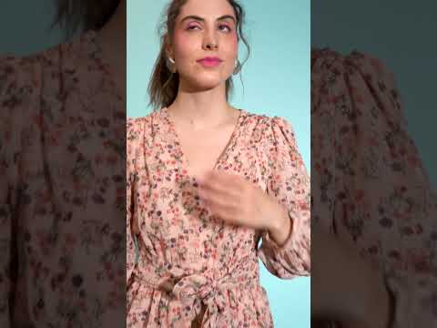 Peach Floral Dress
