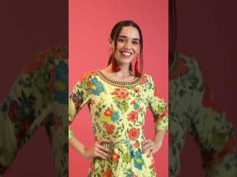 Multicolor Floral Print Viscose Dress